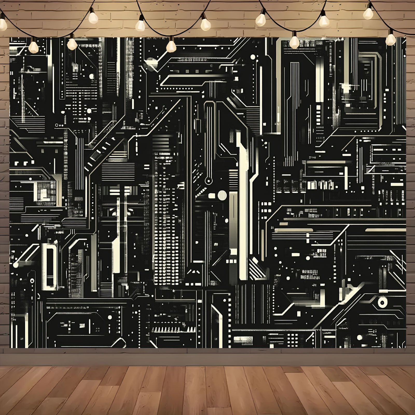 Photography Interest - 2D planar banner, 1 abstract circuit