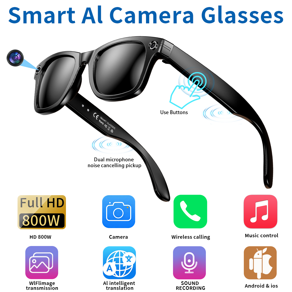 Photography Translate - LIGE New Smart Sunglasses with Photochromic