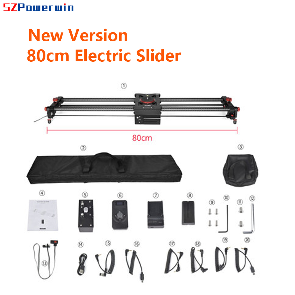 Camera Slider Rail - SZPowerwin 80CM Professional Electric Camera Slider