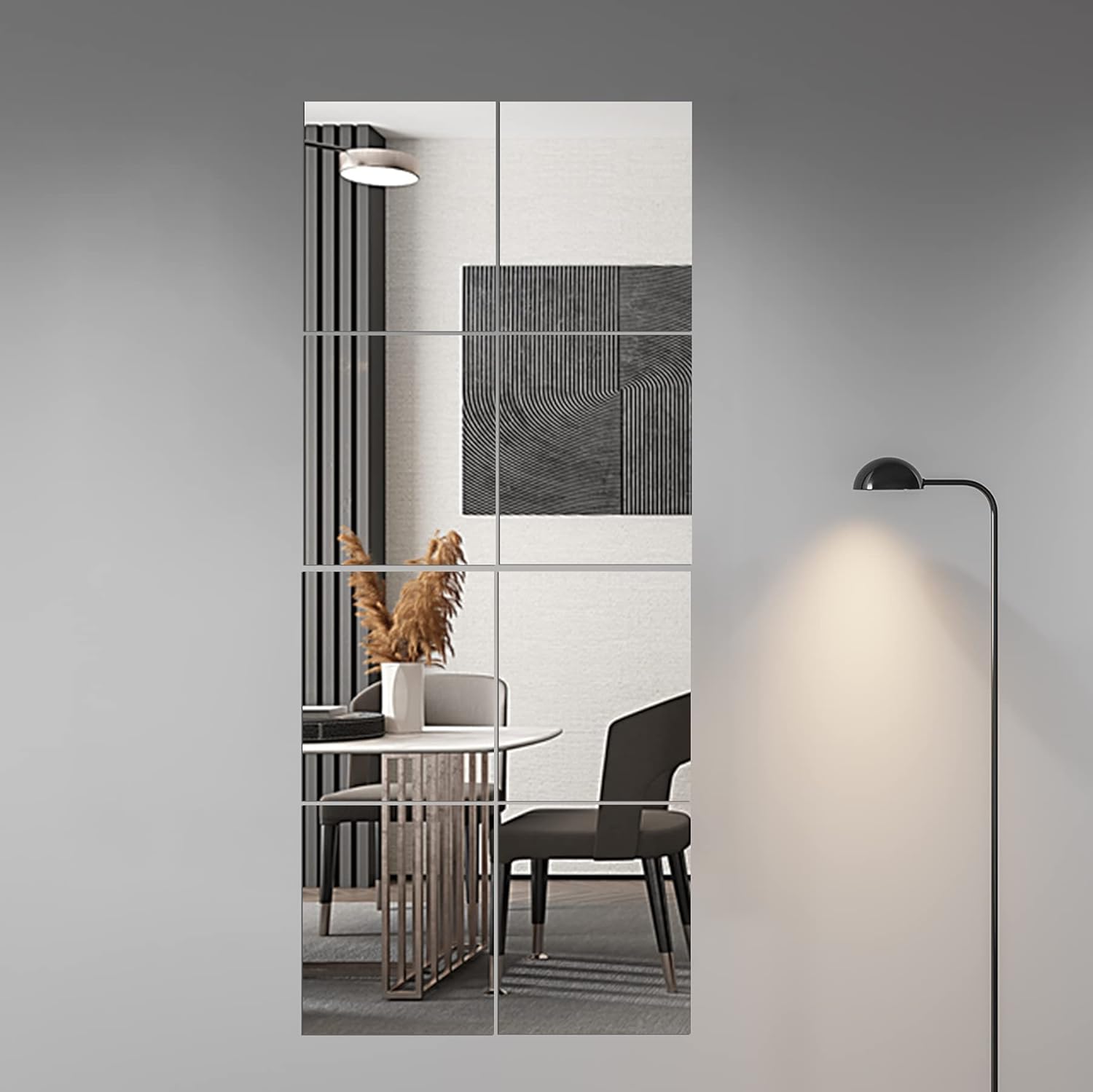 Photography Yoga - 30*25cm/35*30cm 4PC Silver Acrylic Mirror Stickers