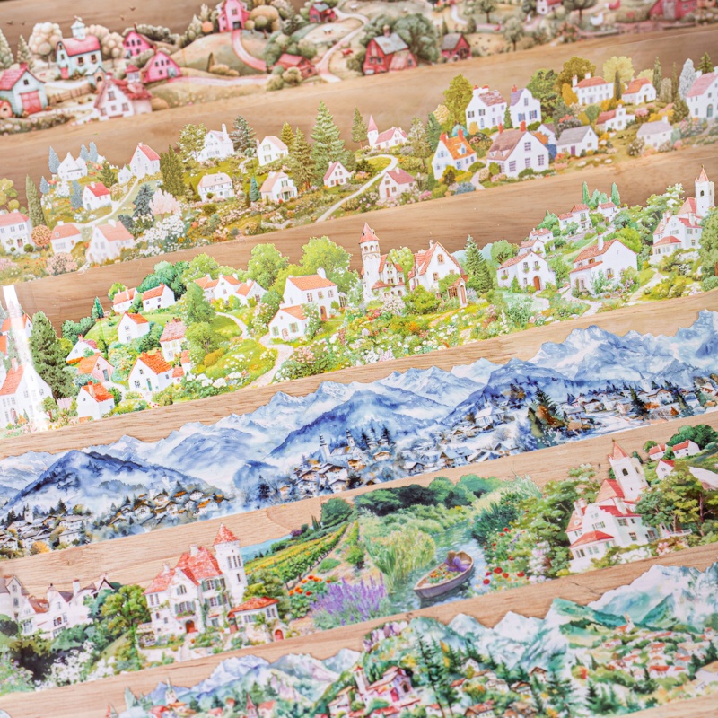 Photography Journal - 6 Rolls 6Cm×200Cm Village Themed Tape