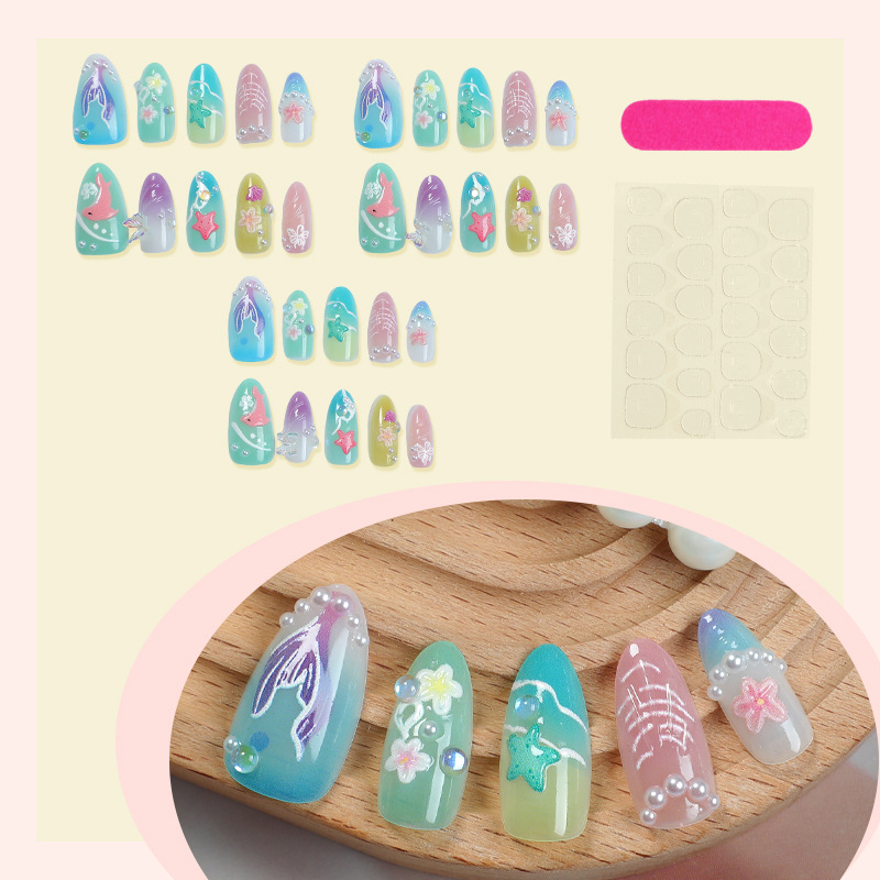 30pcs Summer Press on Nails 3D - đánh giá và giá Photography Tips
