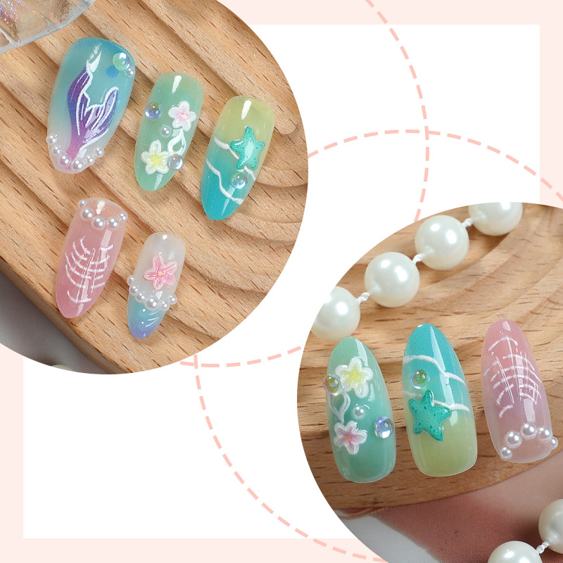 30pcs Summer Press on Nails 3D - đánh giá và giá Photography Tips