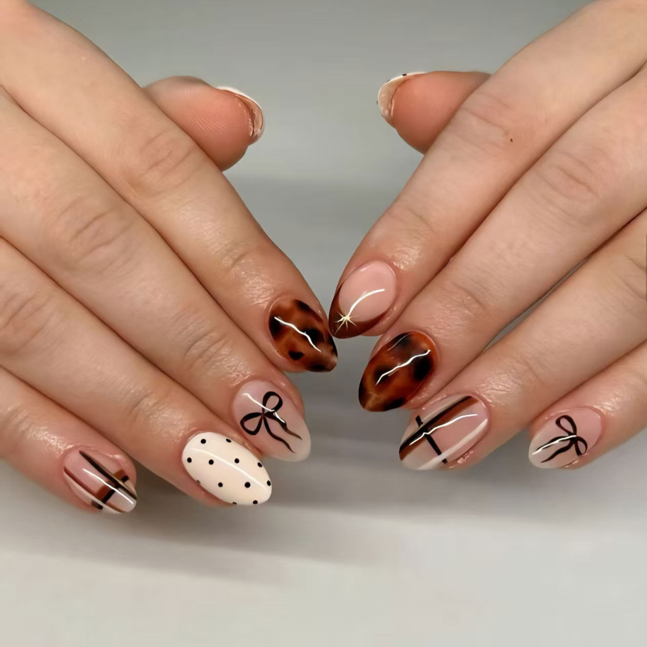 24pcs Flower False Nails Brown - đánh giá và giá Photography Tips