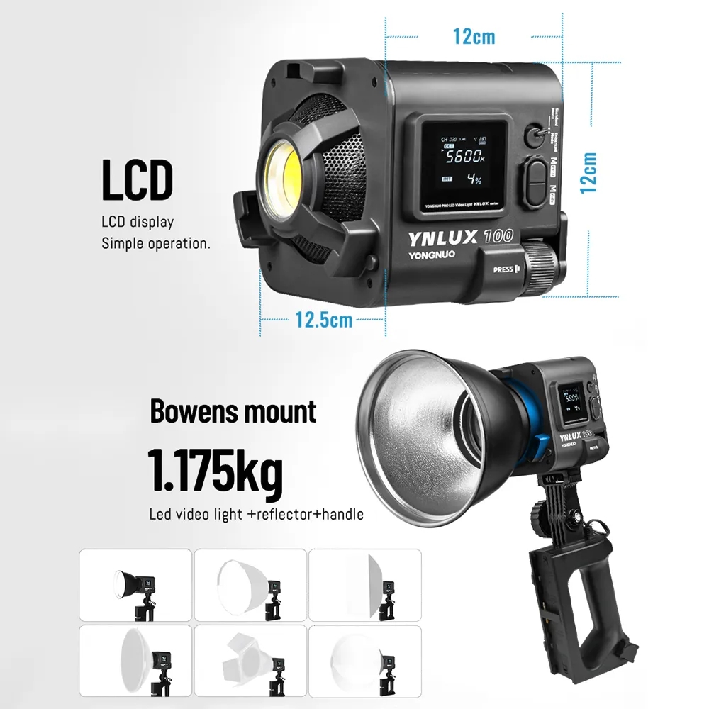 YONGNUO YNLUX100 100W 3200K-56 - đánh giá và giá Photography Studio