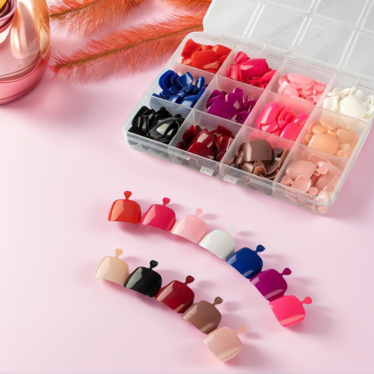 96/288Pcs Solid Color Press On - đánh giá và giá Photography Tips