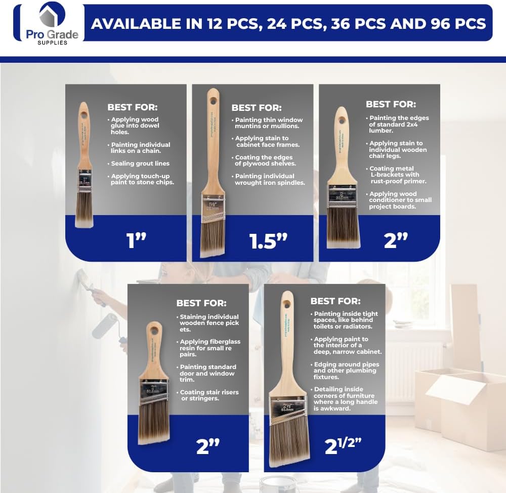 5-Piece Paint Brush Set, Flat  - đánh giá và giá Photography Angle