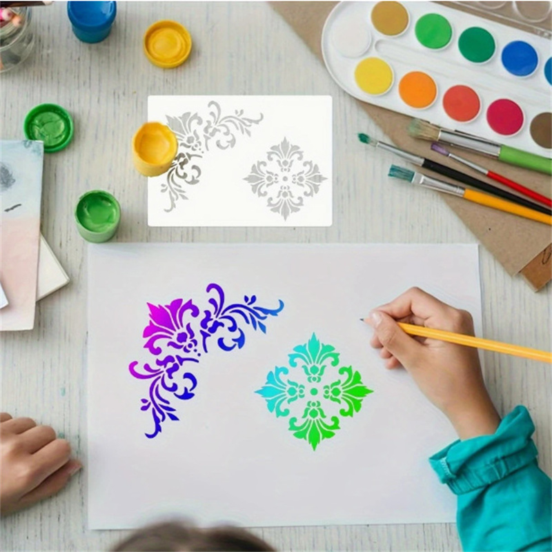 6Pcs Floral Corner Stencils fo - đánh giá và giá Photography Angle