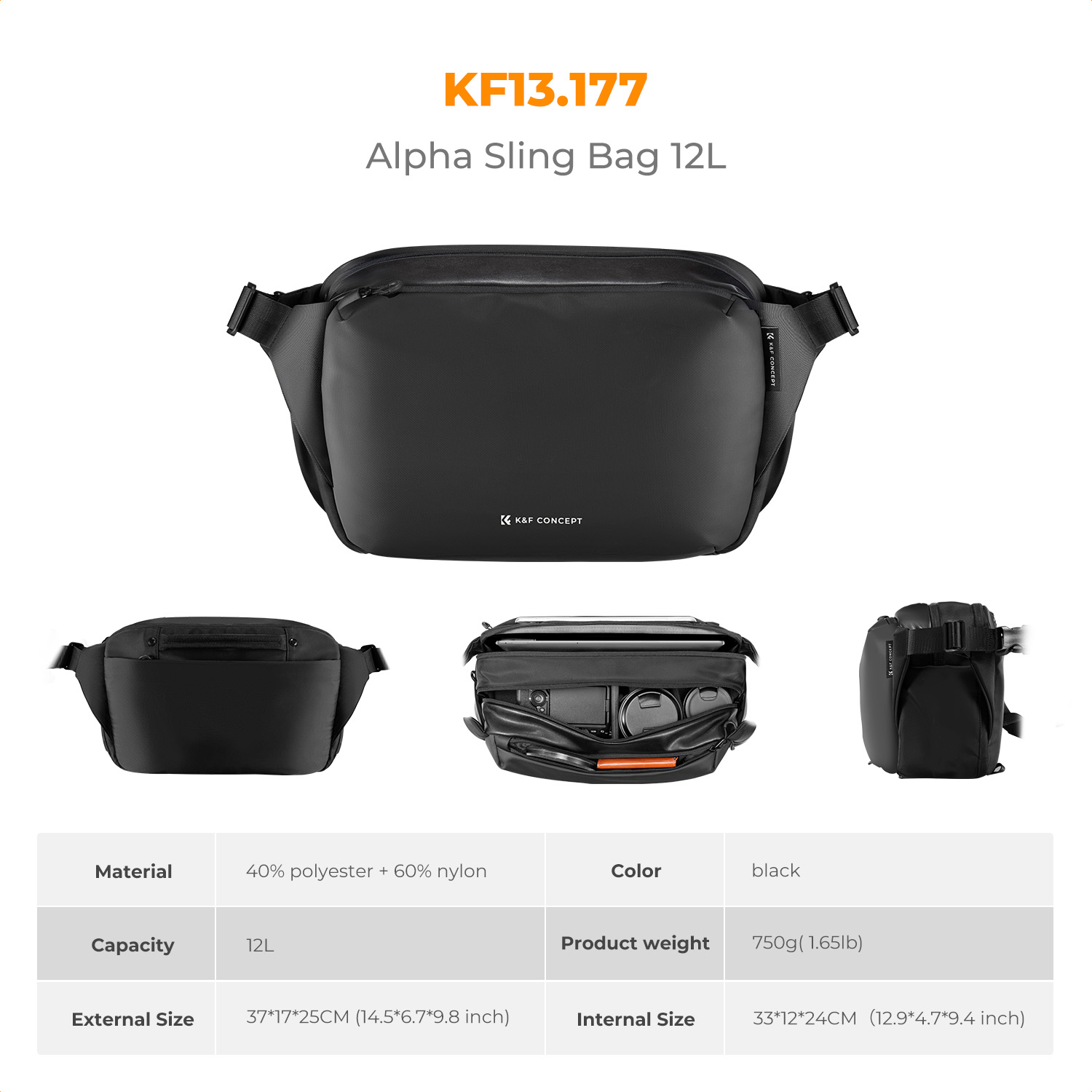 K&F CONCEPT 12L/10L Camera Sli - đánh giá và giá Photography Camera