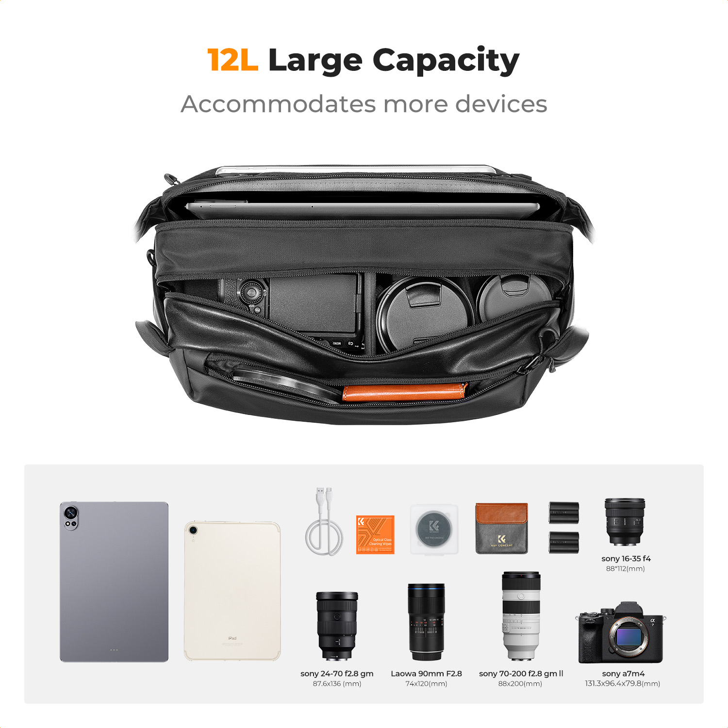 K&F CONCEPT 12L/10L Camera Sli - đánh giá và giá Photography Camera