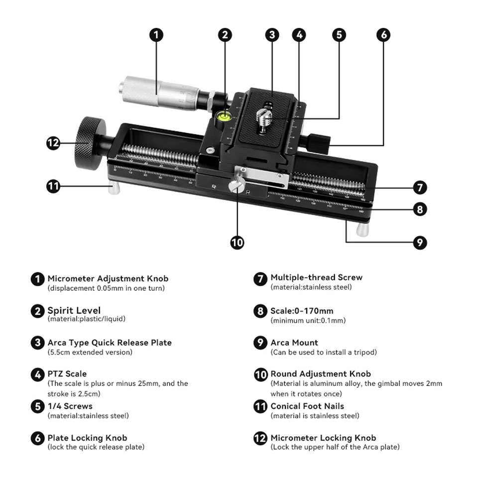 AstrHori AH-MGA170 170mm Camer - đánh giá và giá Camera Slider Rail