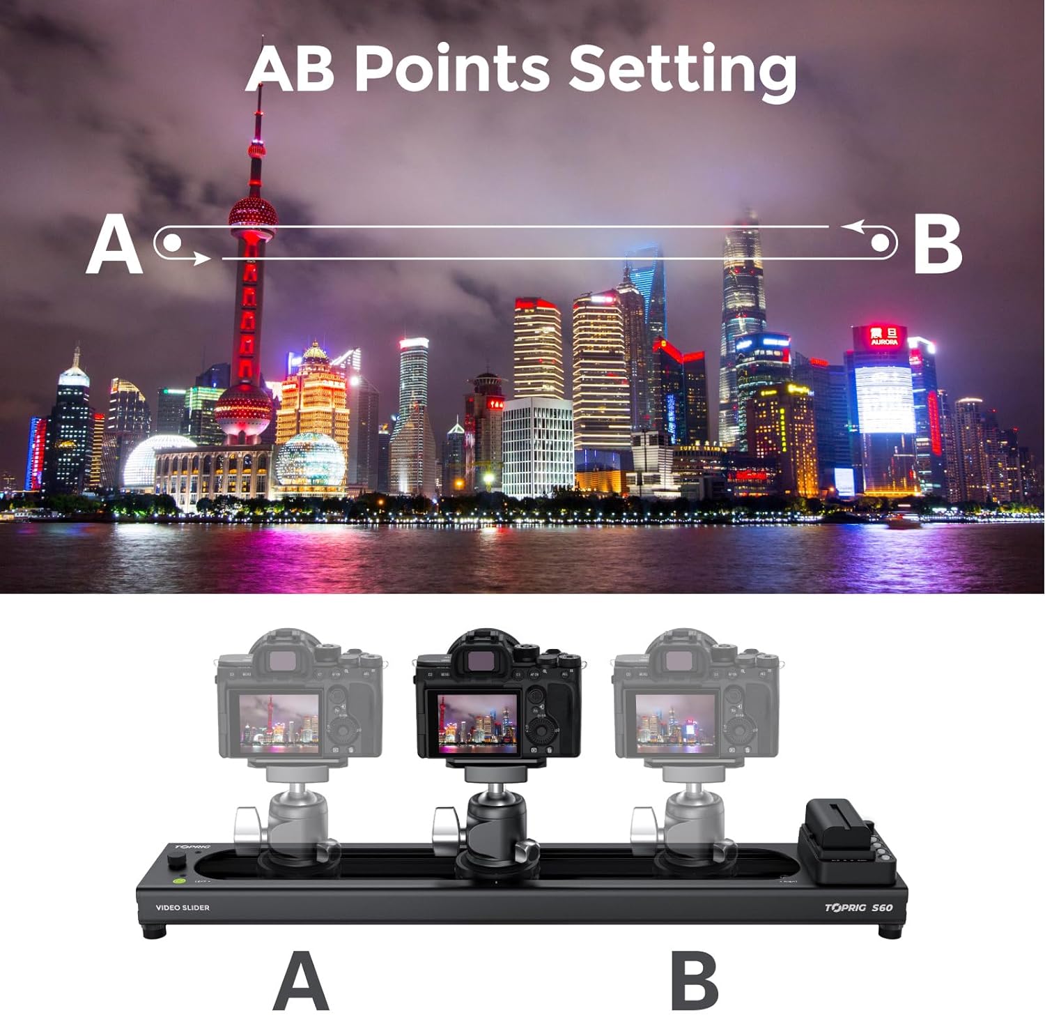 Accsoon Toprig S40 Motorized S - đánh giá và giá Camera Slider Rail
