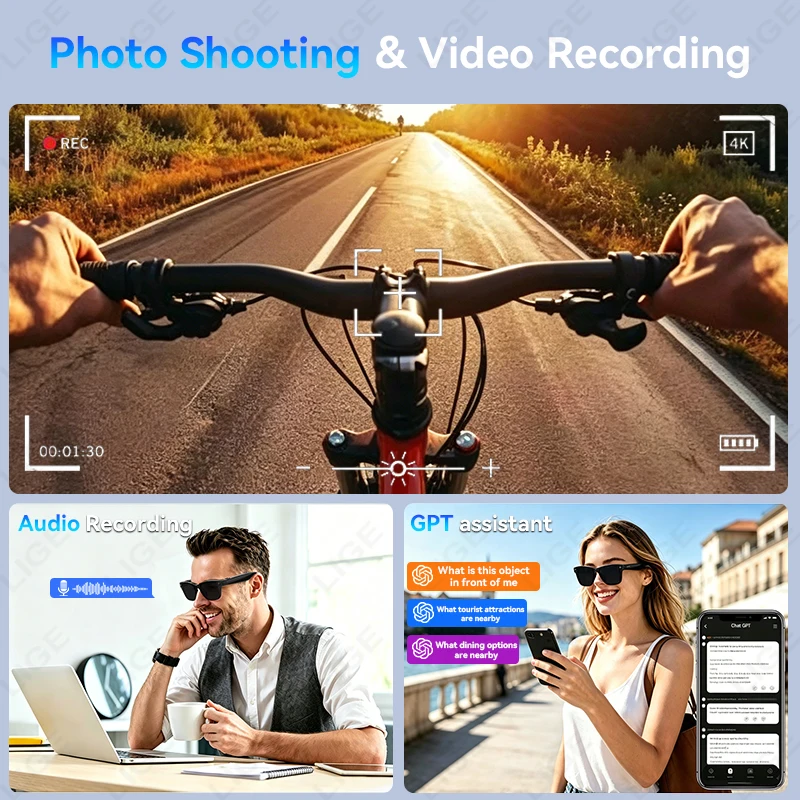 13MP HD Camera Smart Glasses A - đánh giá và giá Photography Translate